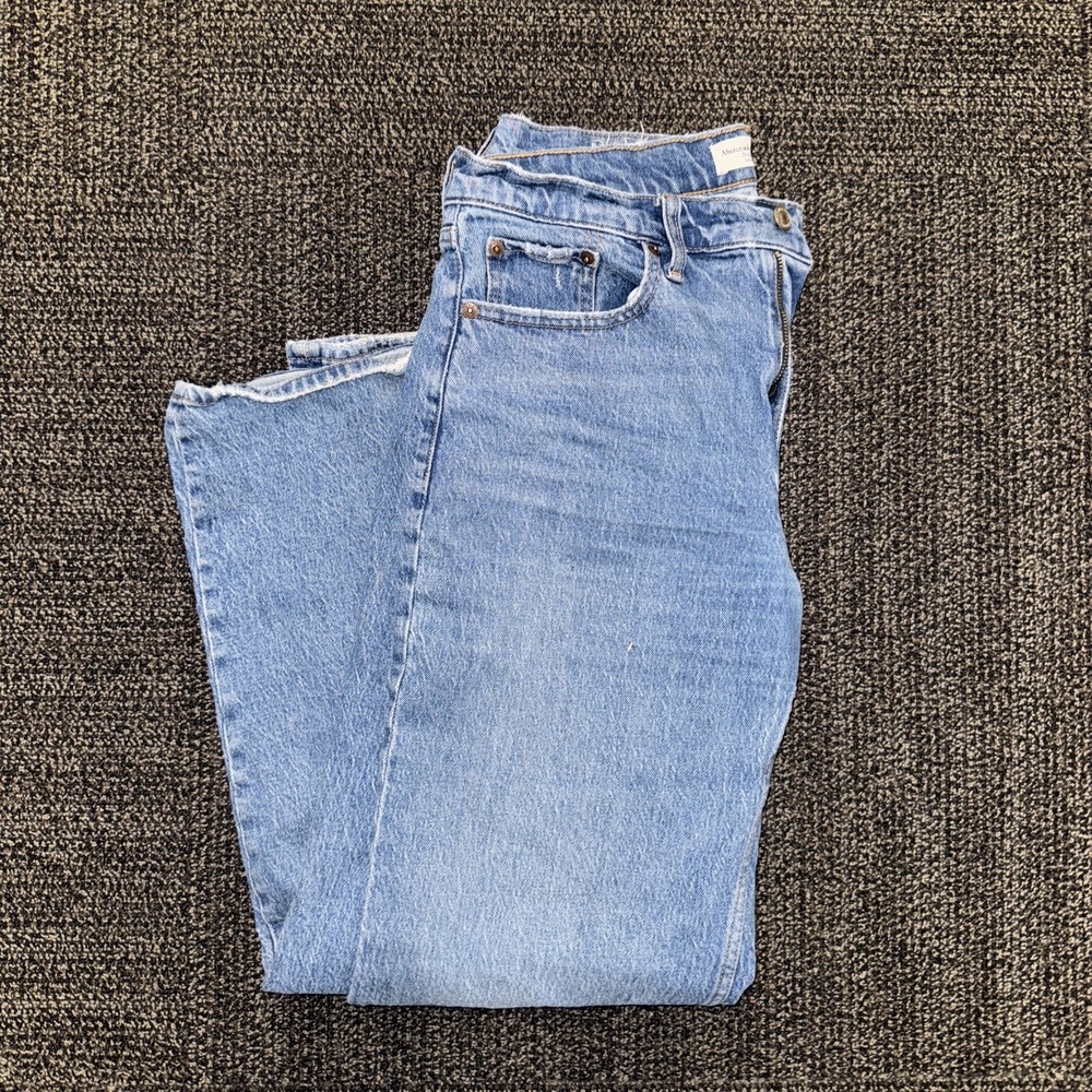Abercrombie & Fitch Jeans Womens 27 /4R Blue The Baggy Low Rise Curve Love Denim - Picture 5 of 5